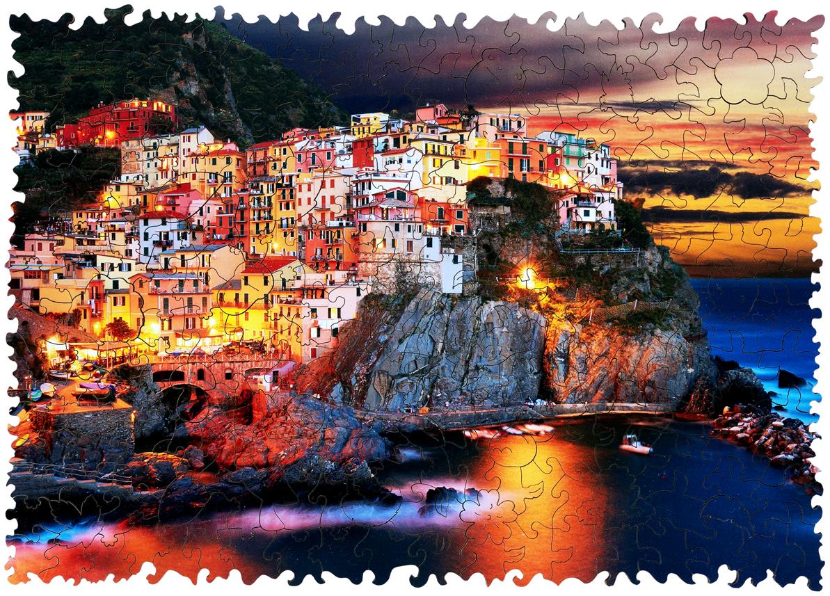Woodlika - Dřevěné puzzle české výroby: Manarola v Itálii