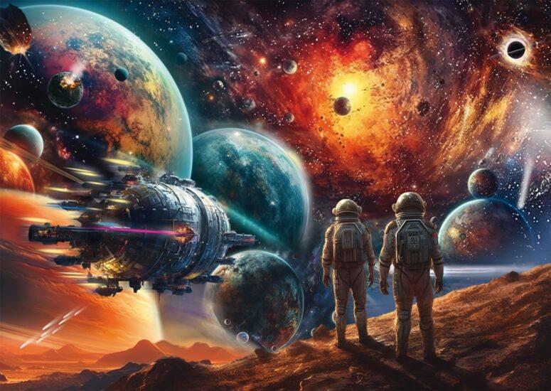 SCHMIDT Puzzle kosmos - Vesmírné barvy: Putování kosmem 1000 dílků