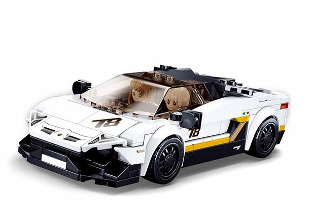 Sluban - Model Bricks M38-B0957 Bílý italský sporťák