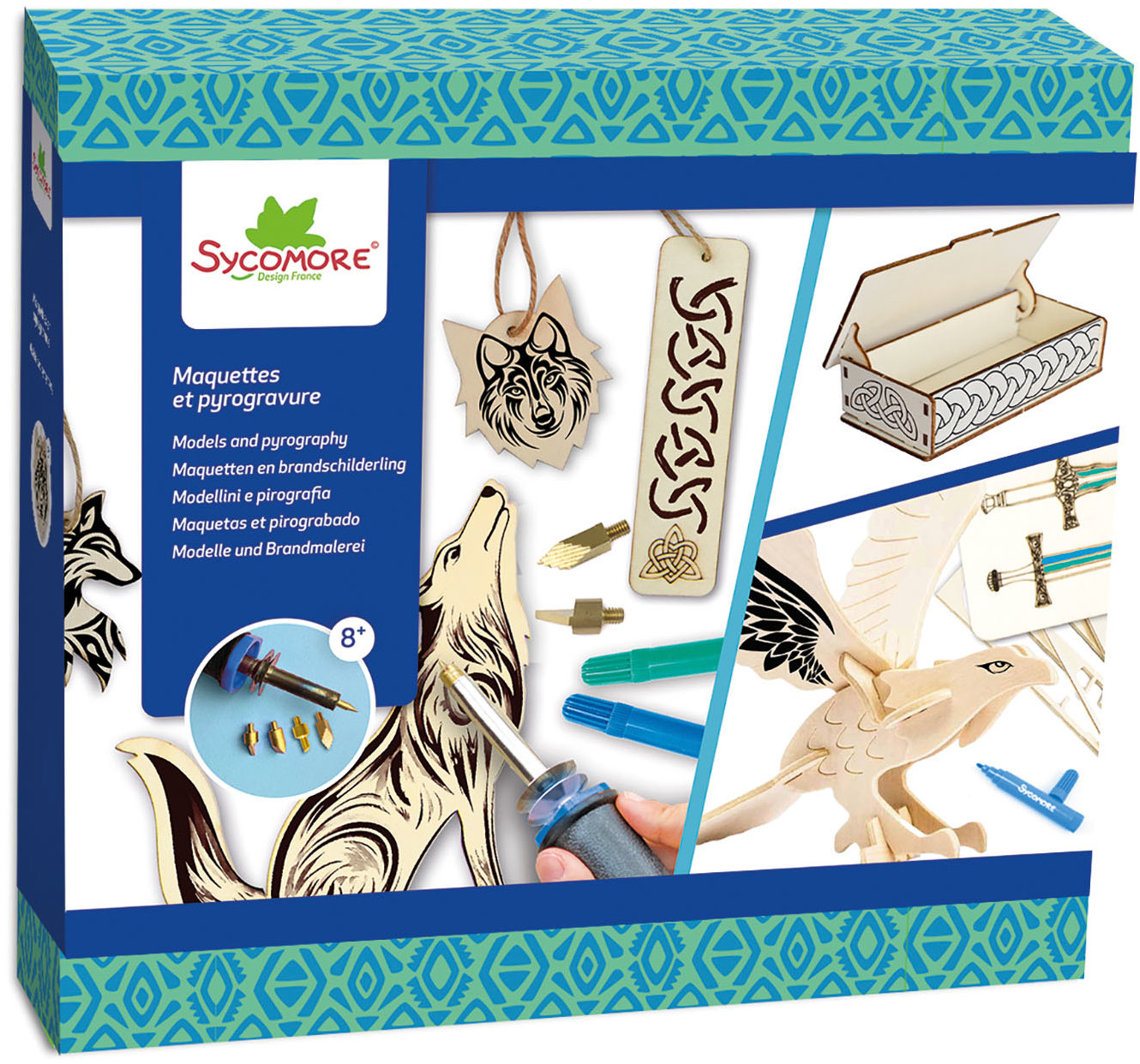 Sycomore Lovely box Pyrografie keltské ornamenty