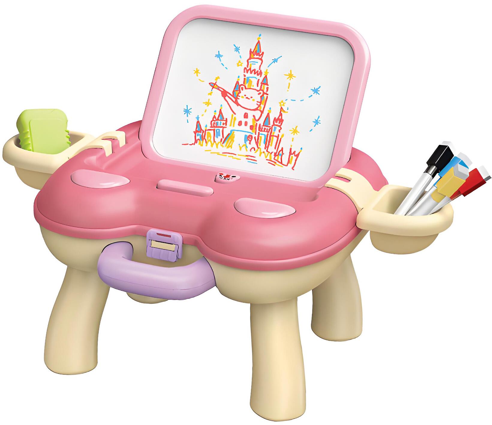 Aga4Kids Dětská tabule se stolečkem růžová