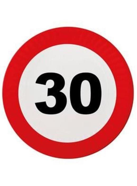 Talíře dopravní značka 30