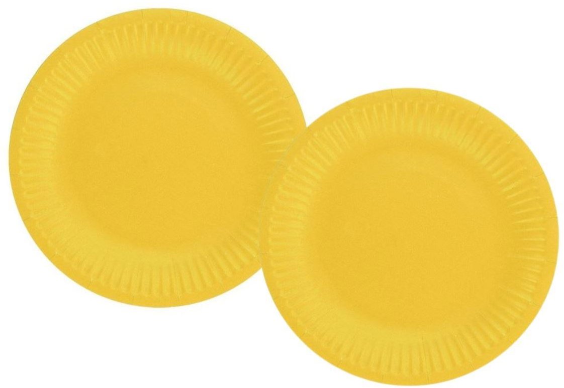 GODAN Papírový talíř žlutý 18 cm, 12 ks