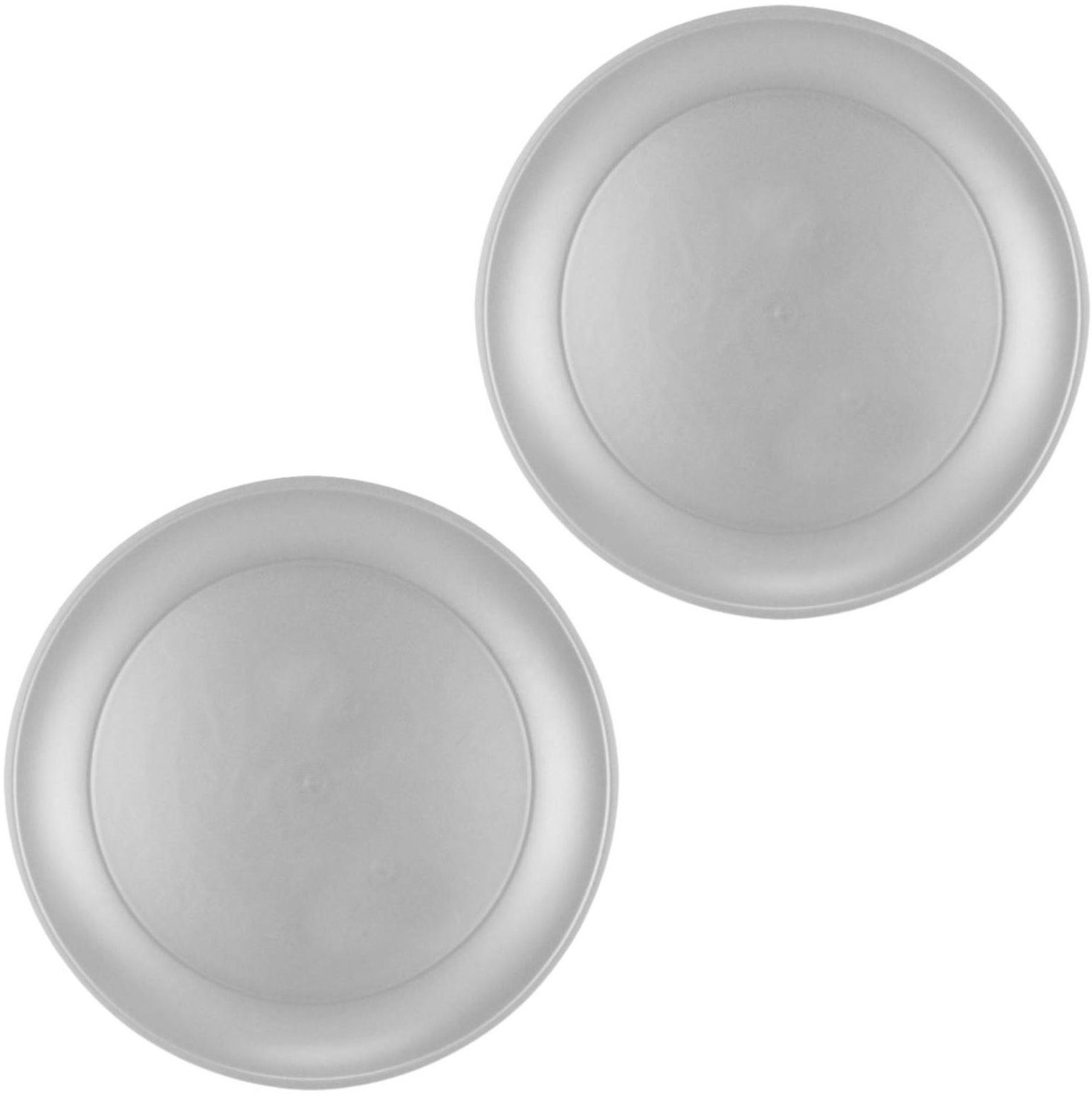 GODAN Plastový talíř stříbrný 21 cm, 2 ks