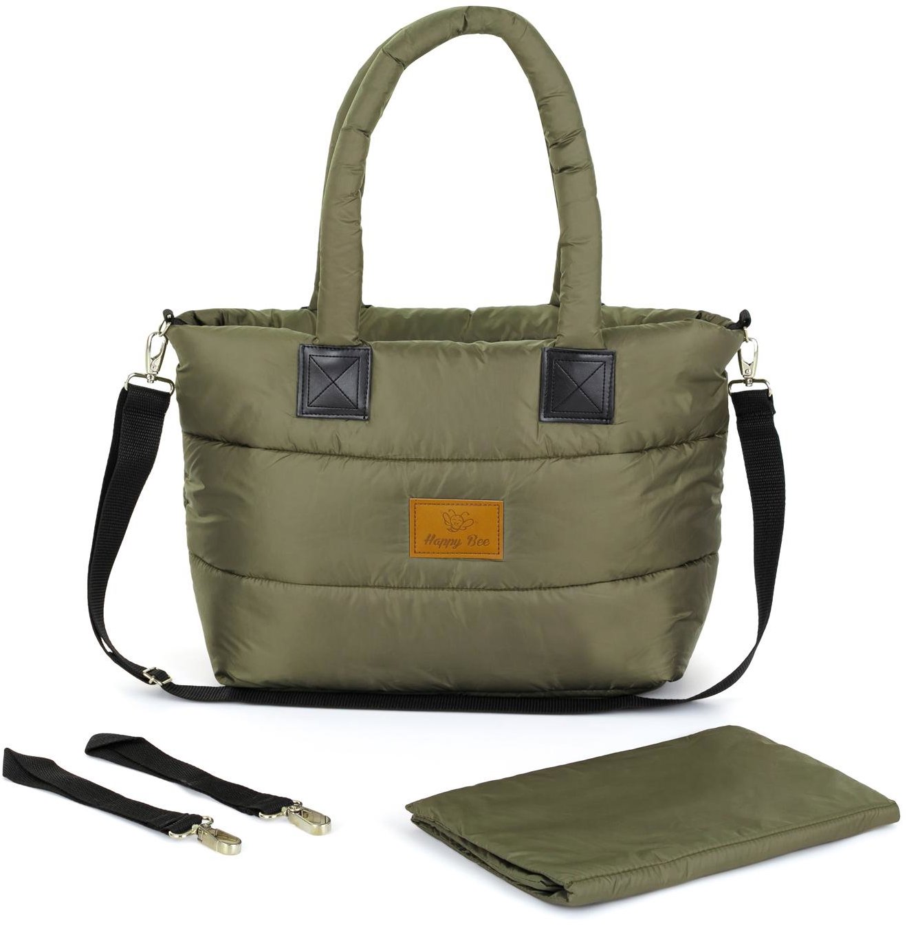 HappyBee Taška bez kožíšku Trinity khaki