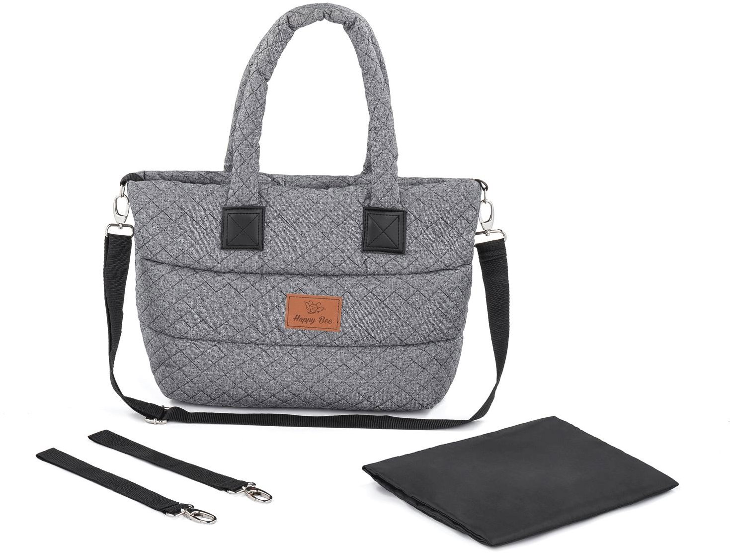 HappyBee Taška bez kožíšku Trinity Diamond graphite