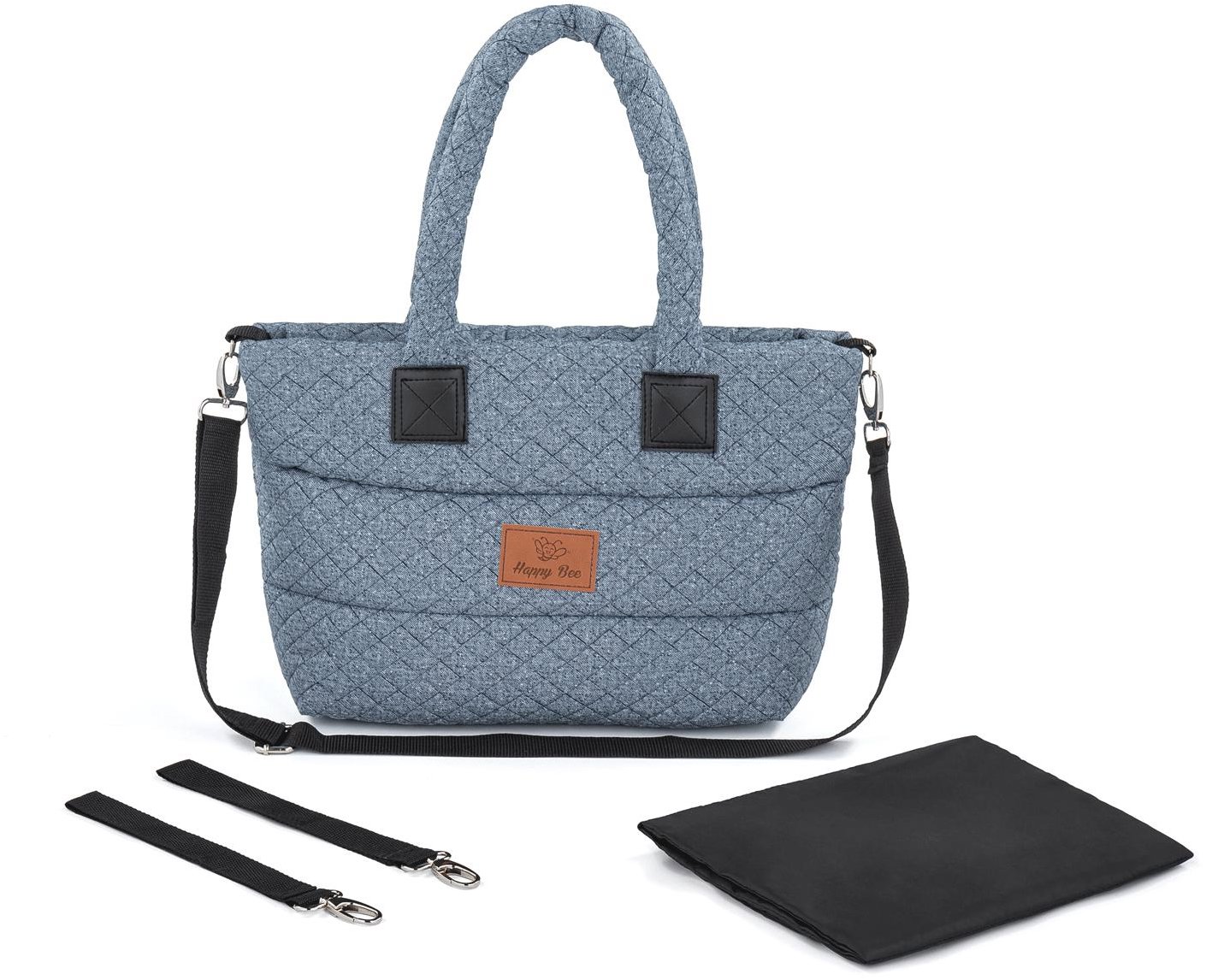HappyBee Taška bez kožíšku Trinity Diamond blue