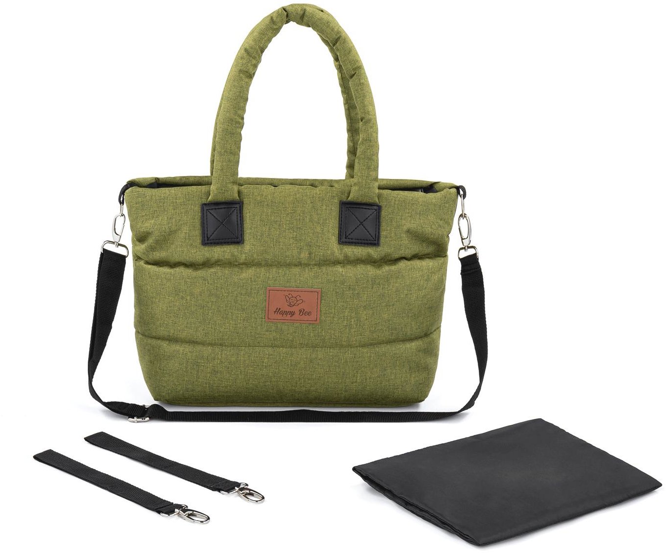 HappyBee Taška bez kožíšku Trinity Leny green