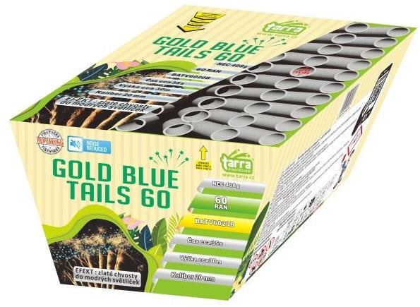 Tarra Ohňostroj - baterie výmetnic gold blue tails 60 ran - green line - tichý Tarra Ohňostroj