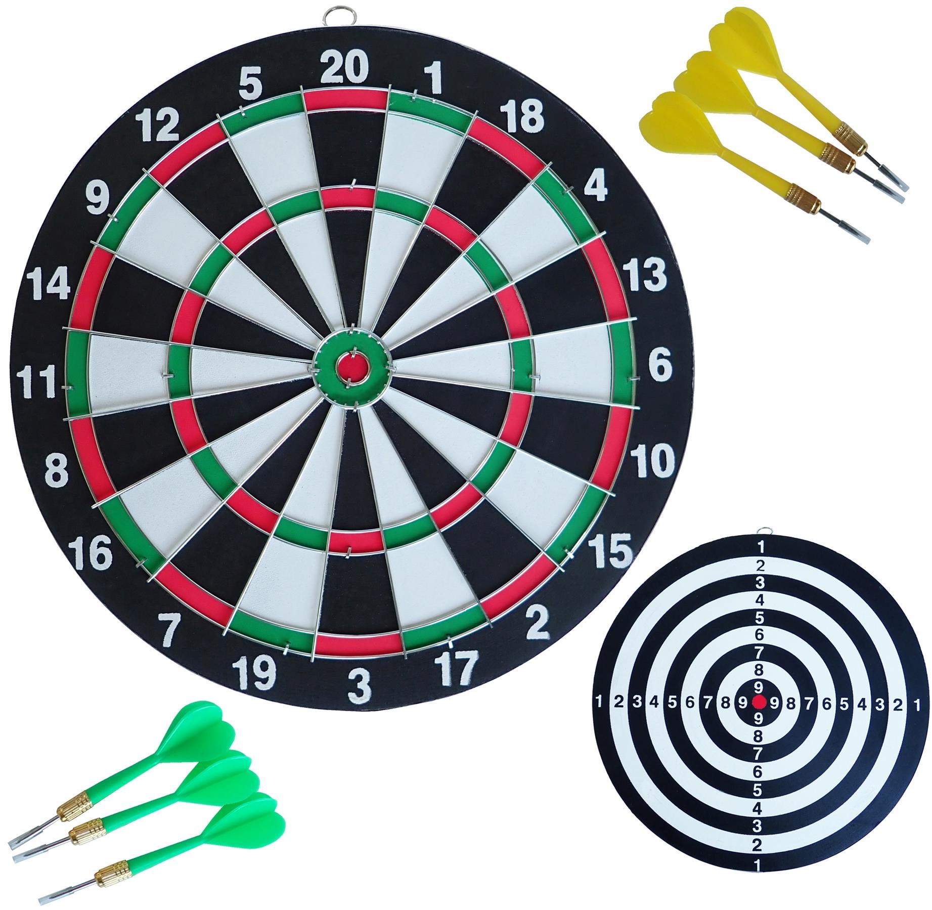 KUBIsport Terč 43 cm + ostré šipky 6 ks