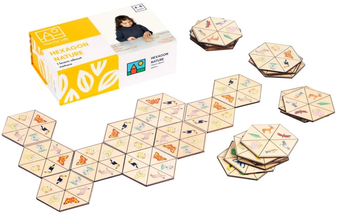 Toys for life Šestihranné domino příroda