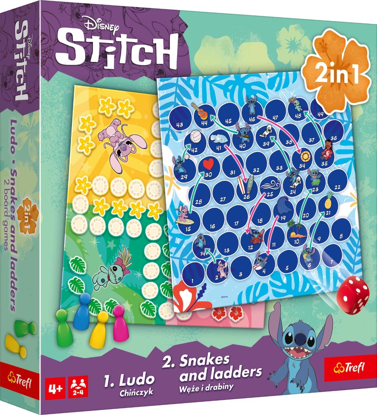Trefl Lilo & Stitch, 2v1: Člověče, nezlob se a Hadi a žebříky