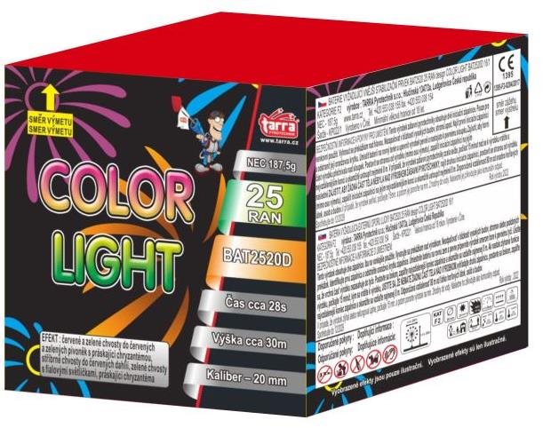TARRA Ohňostroj baterie výmetnic - color light 25 ran