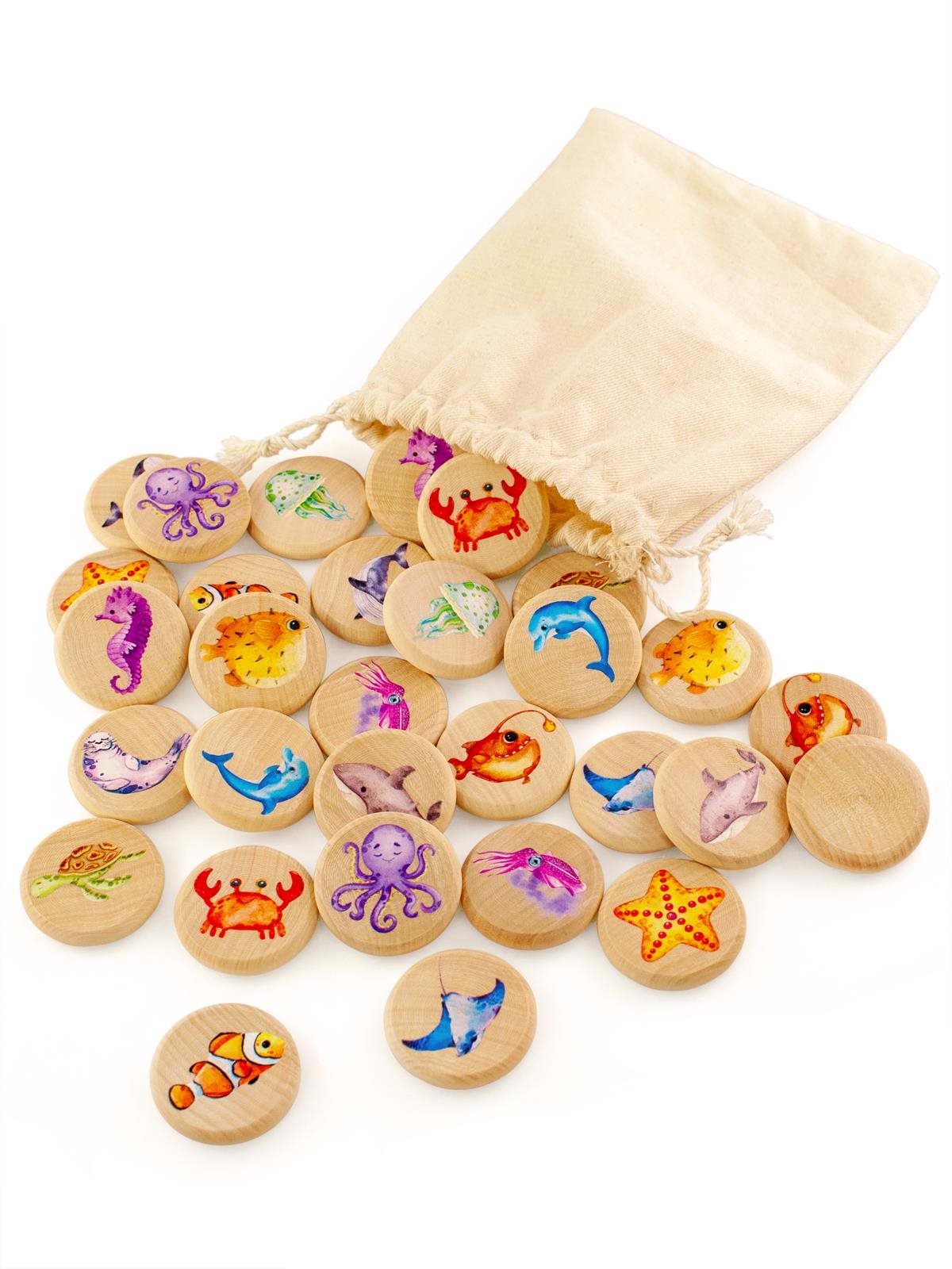 Ulanik Desková hra pro děti pexeso "Sea"