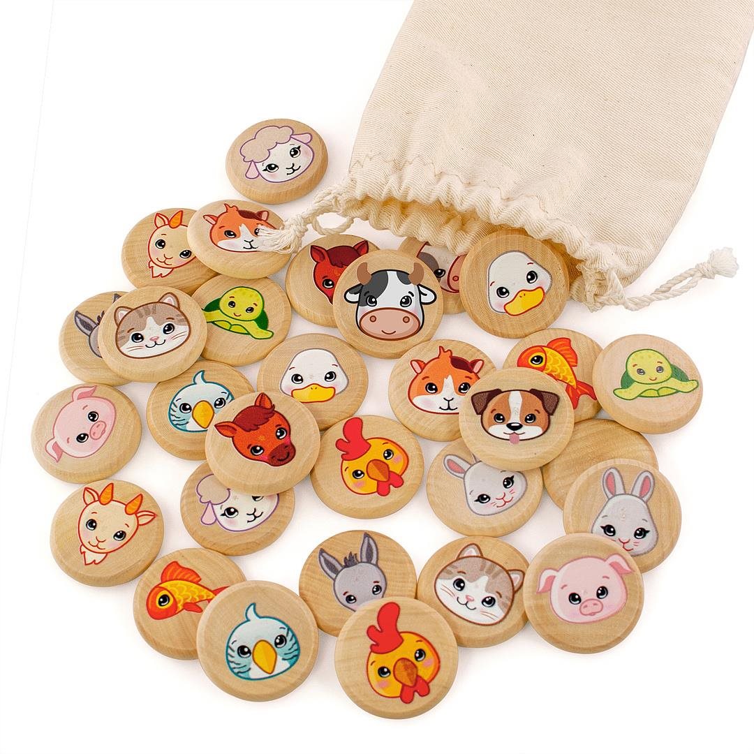 Ulanik Desková hra pexeso Domácí zvířata