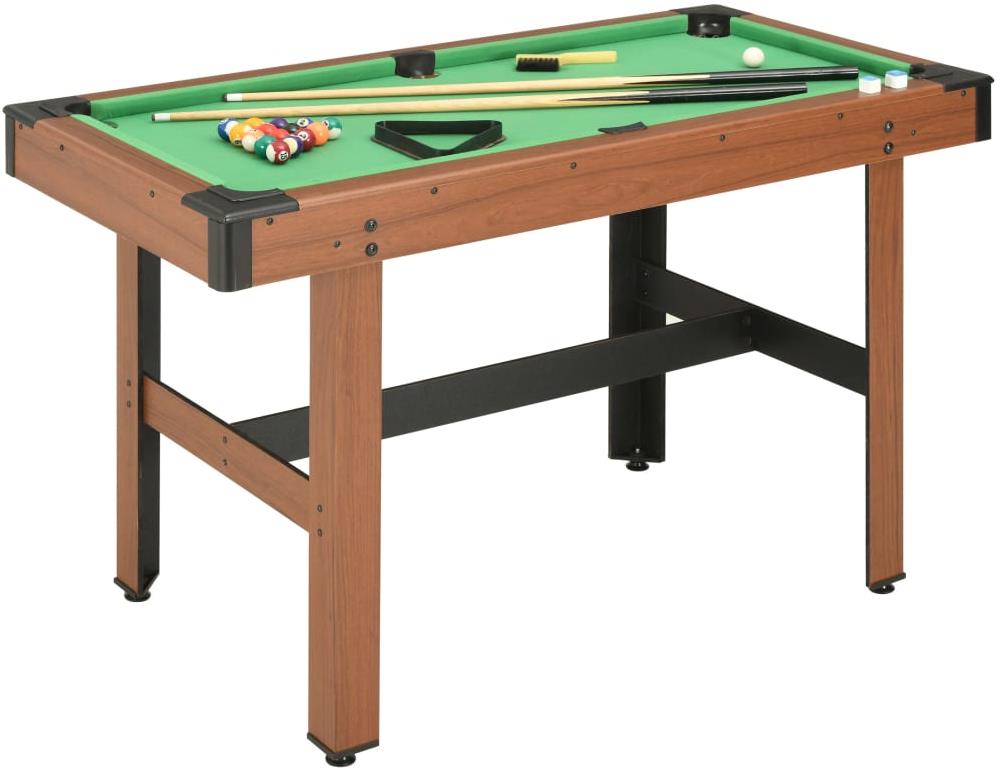 Kulečníkový stůl 122 × 61 × 76 cm hnědý
