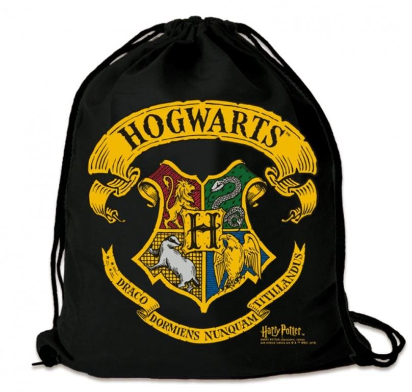 LOGOSHIRT Harry Potter: Bradavický erb, černý, 35 × 44 cm