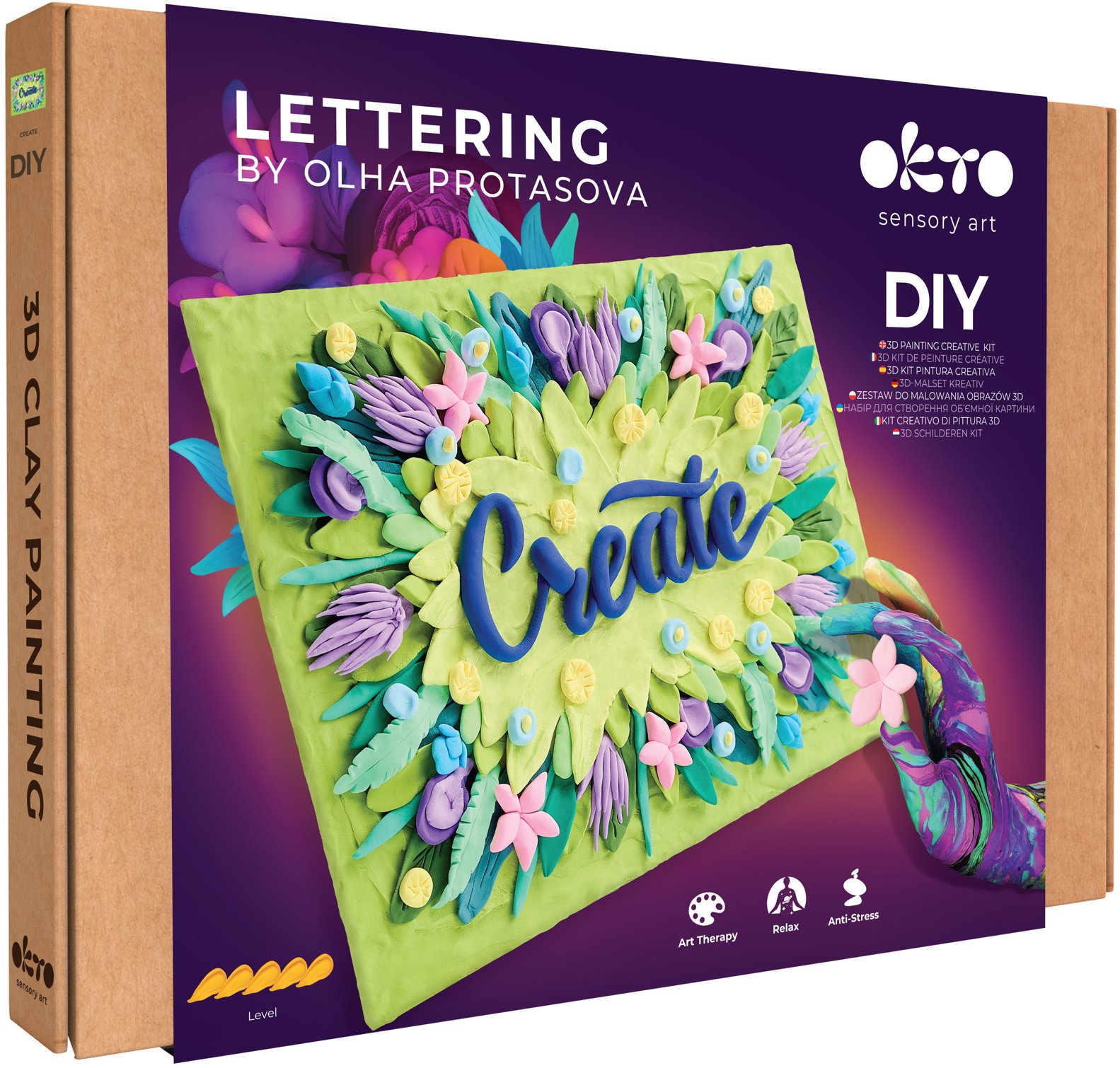 WIKY OKTO Lettering Výtvarný set malování hmotou "Create" 30 × 40 cm