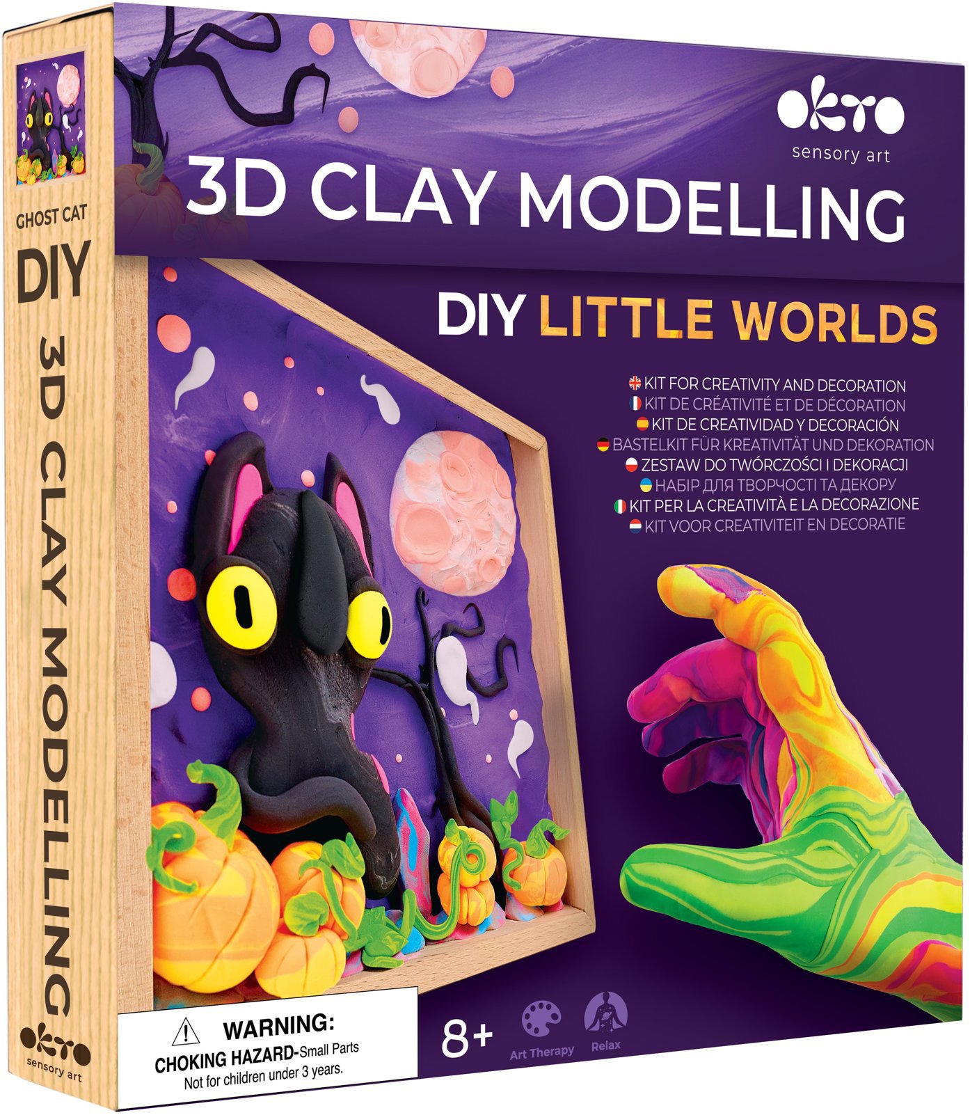 WIKY OKTO Modelování Malý svět v rámečku motiv "Kočičí duch" 21 × 21 cm