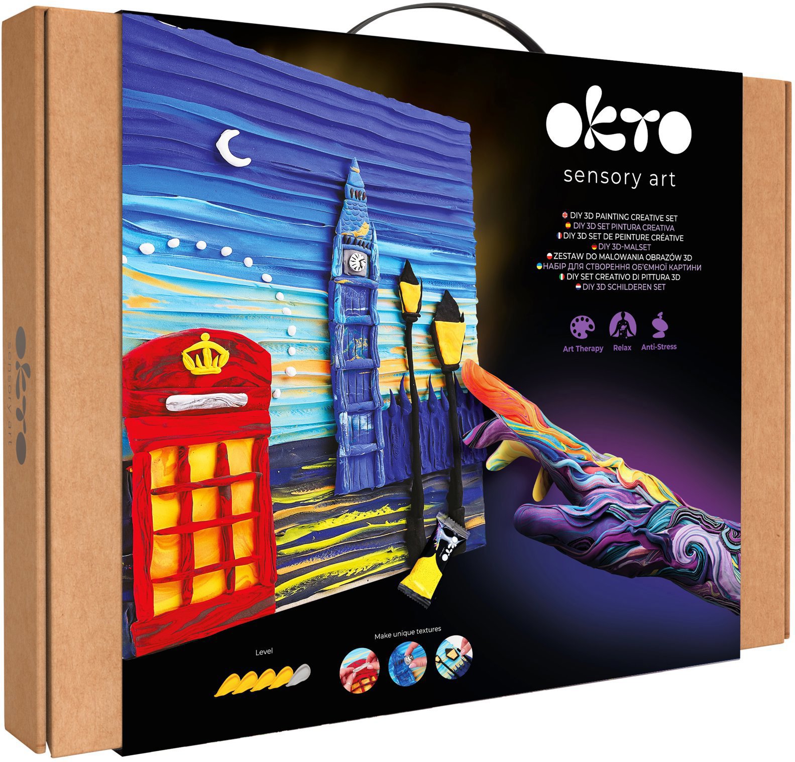 WIKY OKTO Výtvarný set malování hmotou Londoncity 30 × 40 cm