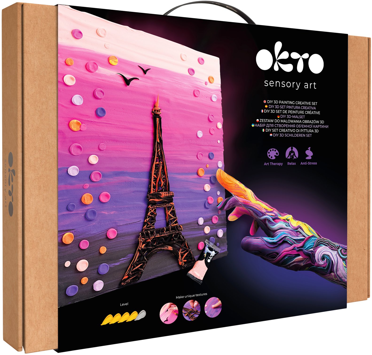 WIKY OKTO Výtvarný set malování hmotou Paris 30 × 40 cm