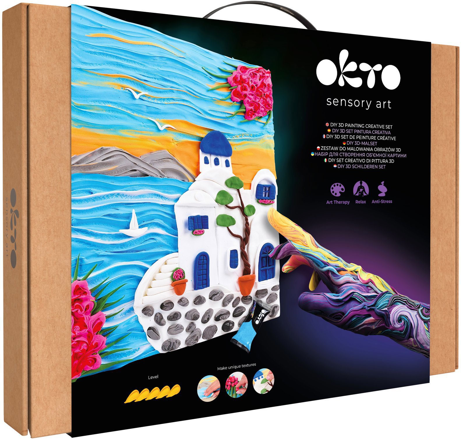 WIKY OKTO Výtvarný set malování hmotou Santorini 30 × 40 cm