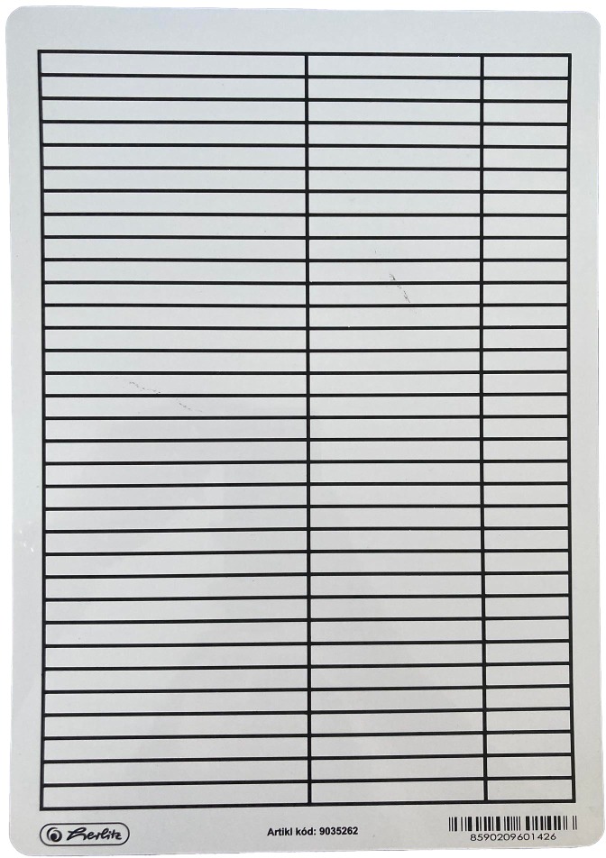 HERLITZ Lenoch do sešitu A4, PE, linkovaný/čtverečkovaný - balení 3 ks