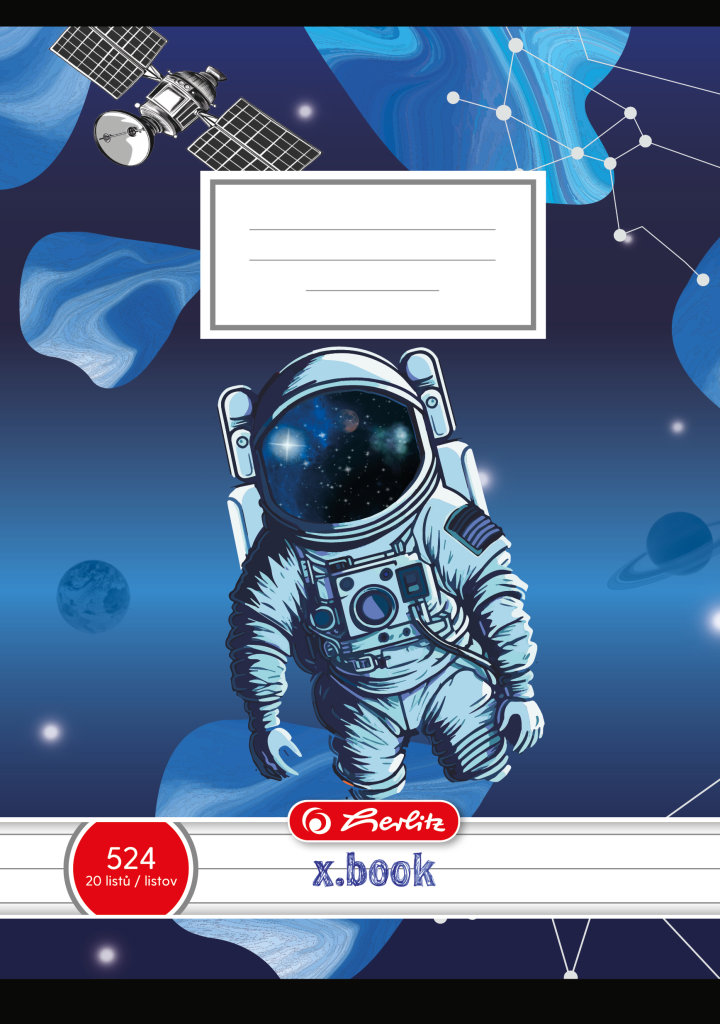 HERLITZ 524 - bezdřevý, linkovaný, mix pro kluky, náhodný motiv