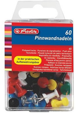 HERLITZ do nástěnky, mix barev - balení 60 ks