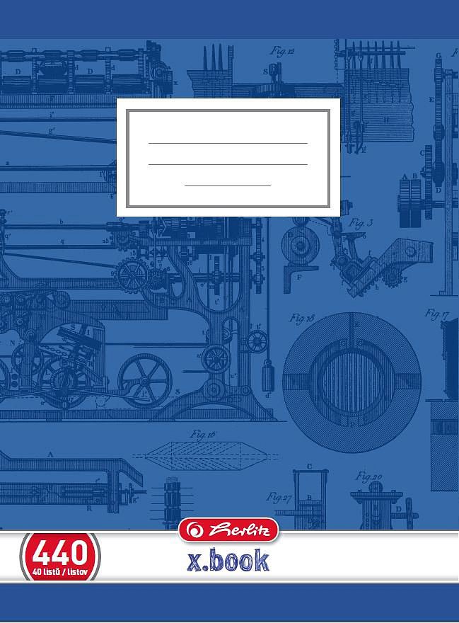 HERLITZ 440 bezdřevý, čistý - balení 3 ks