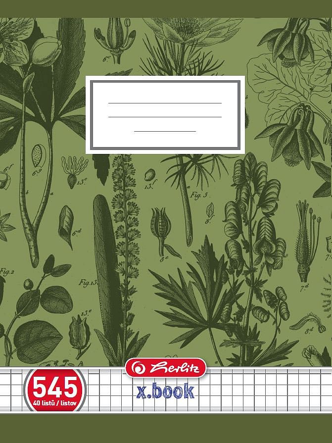 HERLITZ 545 bezdřevý, čtverečkovaný - balení 3 ks