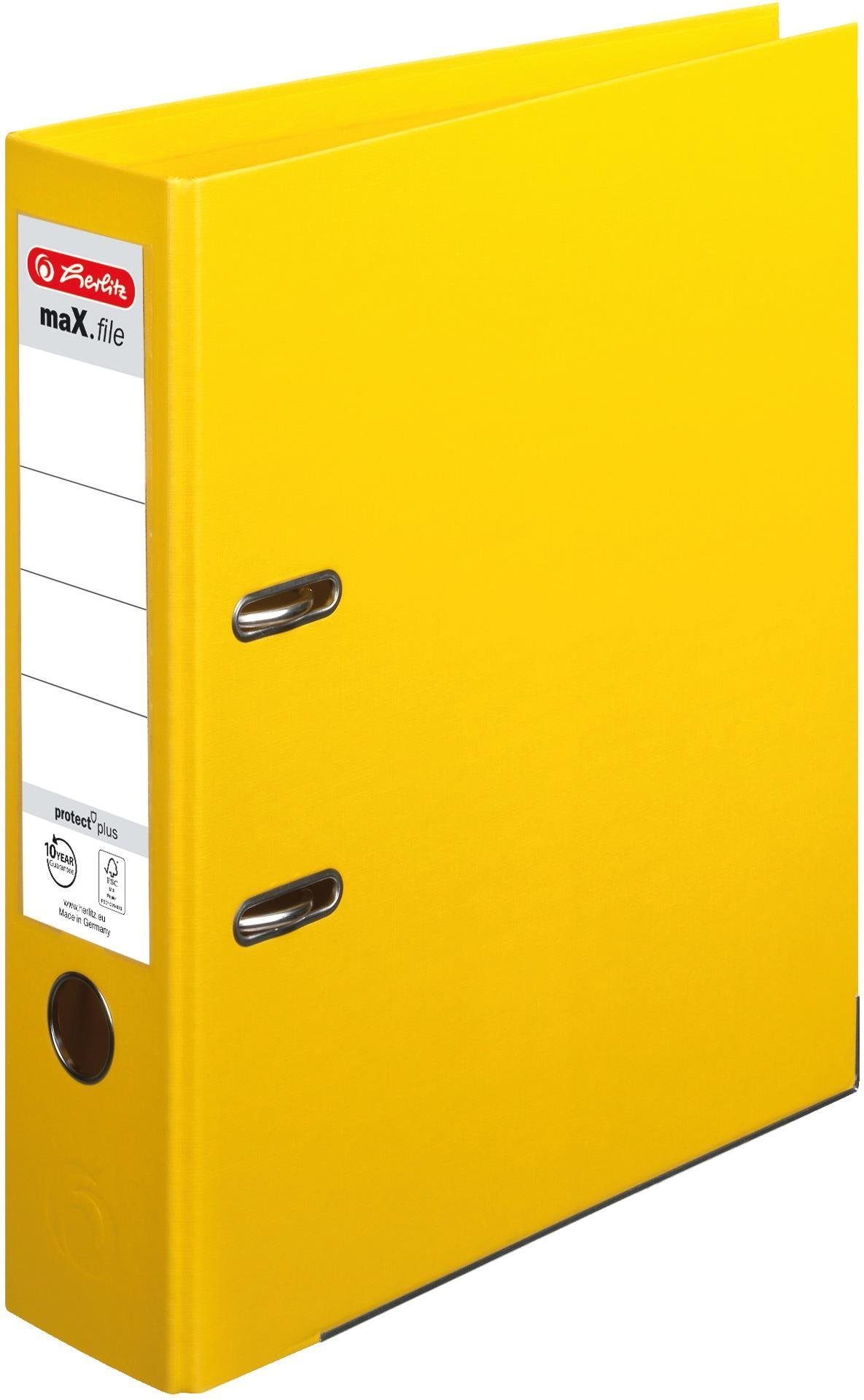 Šanon HERLITZ A4 80 mm PP, žlutý