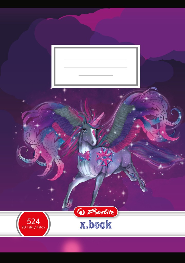 Herlitz 524 mix motivů pro holky, linkovaný, 1 ks