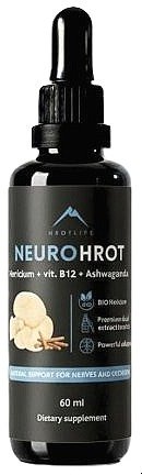 Hrotlife NeuroHrot tinktura Hericium + vitamín B12 + Ashwagandha 60 ml