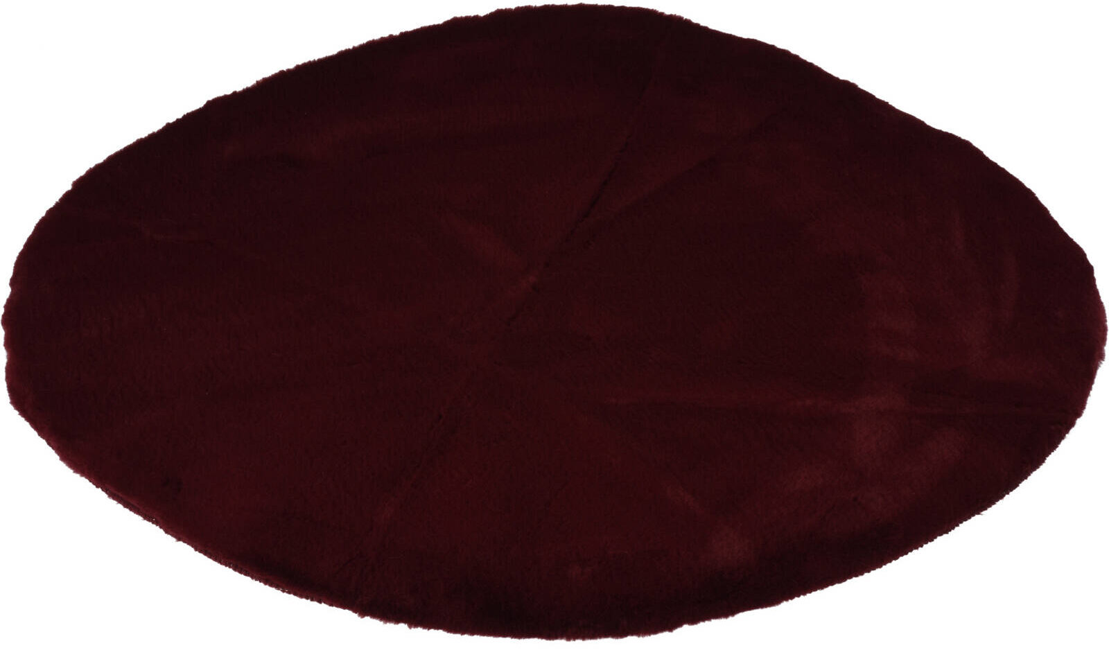 Home Styling Collection Kulatý koberec, umělá kožešina, průměr 80 cm, burgundský