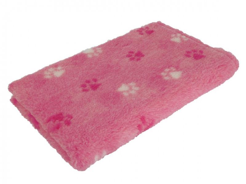 HS VetBedding Premium růžová – bílé a růžové tlapky 160 × 100 cm