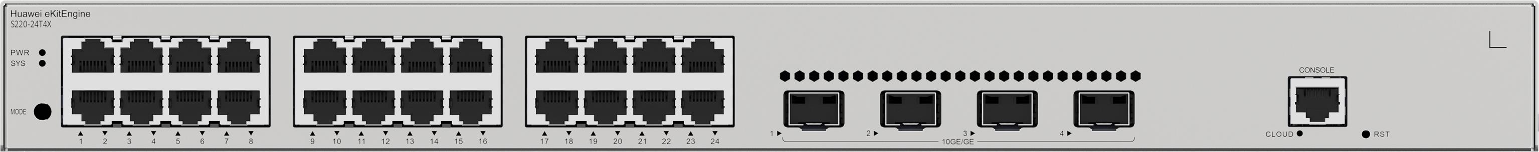 Huawei S220-24T4X switch s 24 porty a 4 SFP porty