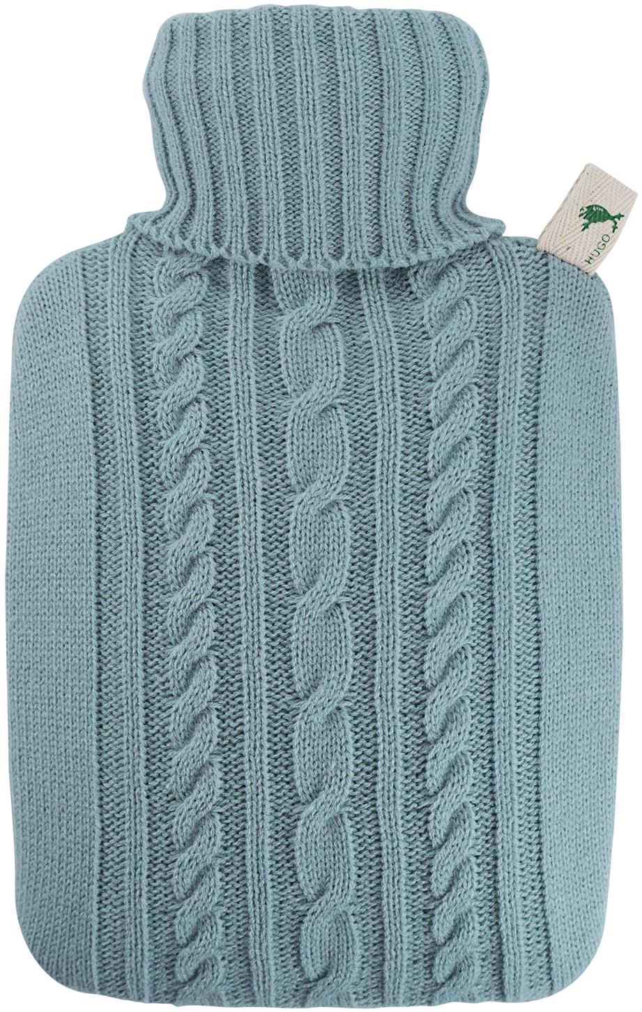 Hugo Frosch Classic Termofor s pleteným obalem pastelově modrý