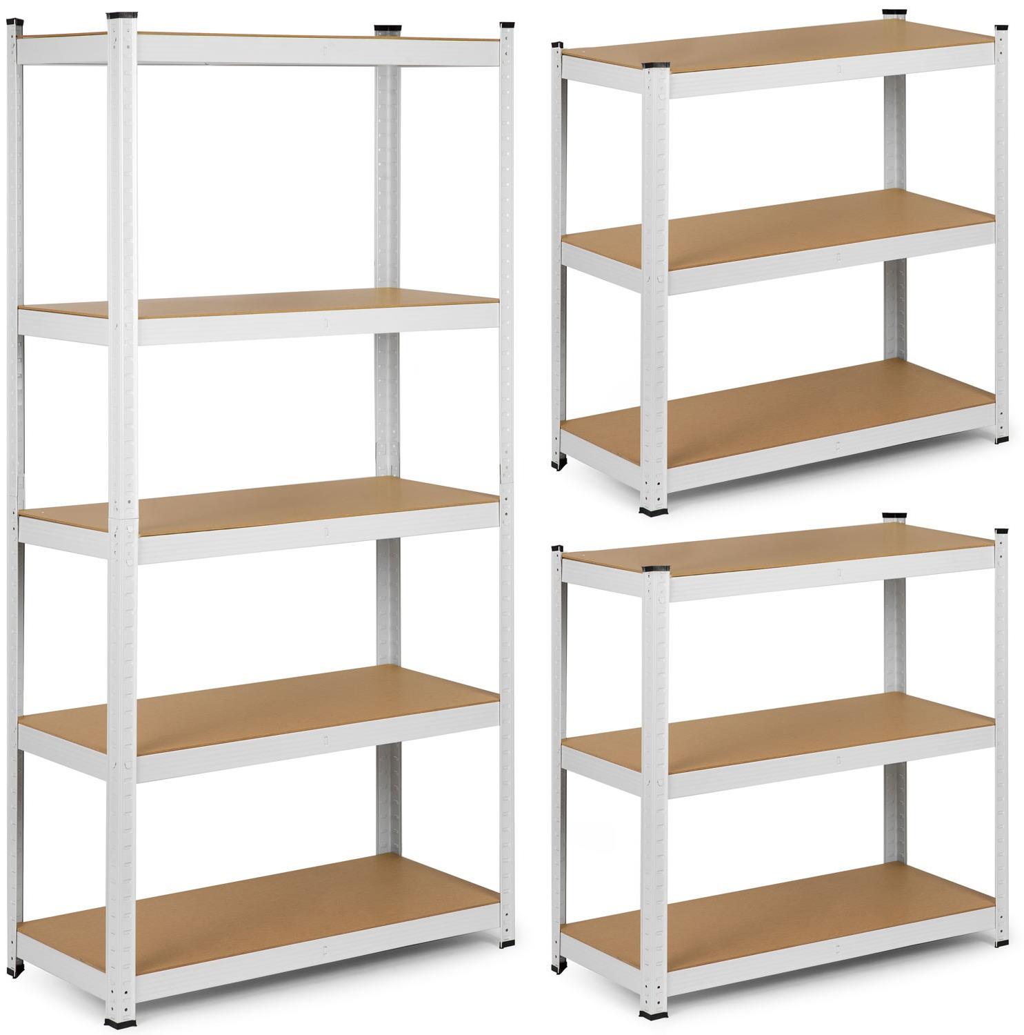 Humberg Kovový úložný regál 180 × 90 × 40 cm bílý