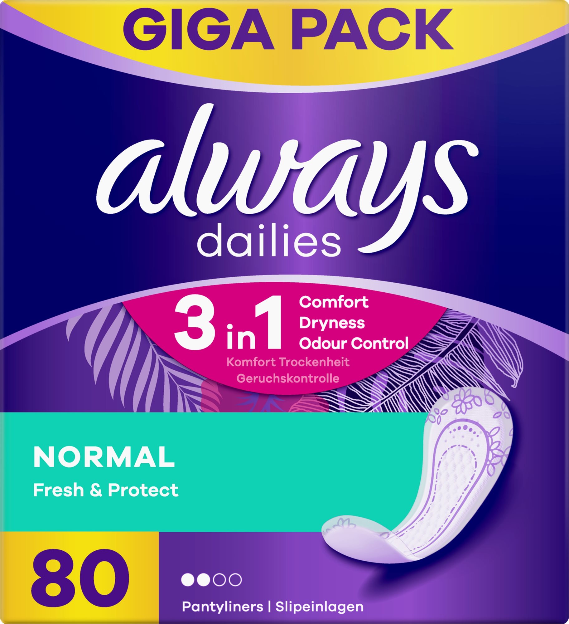 ALWAYS Dailies Fresh & Protect Normal Intimky 80 ks