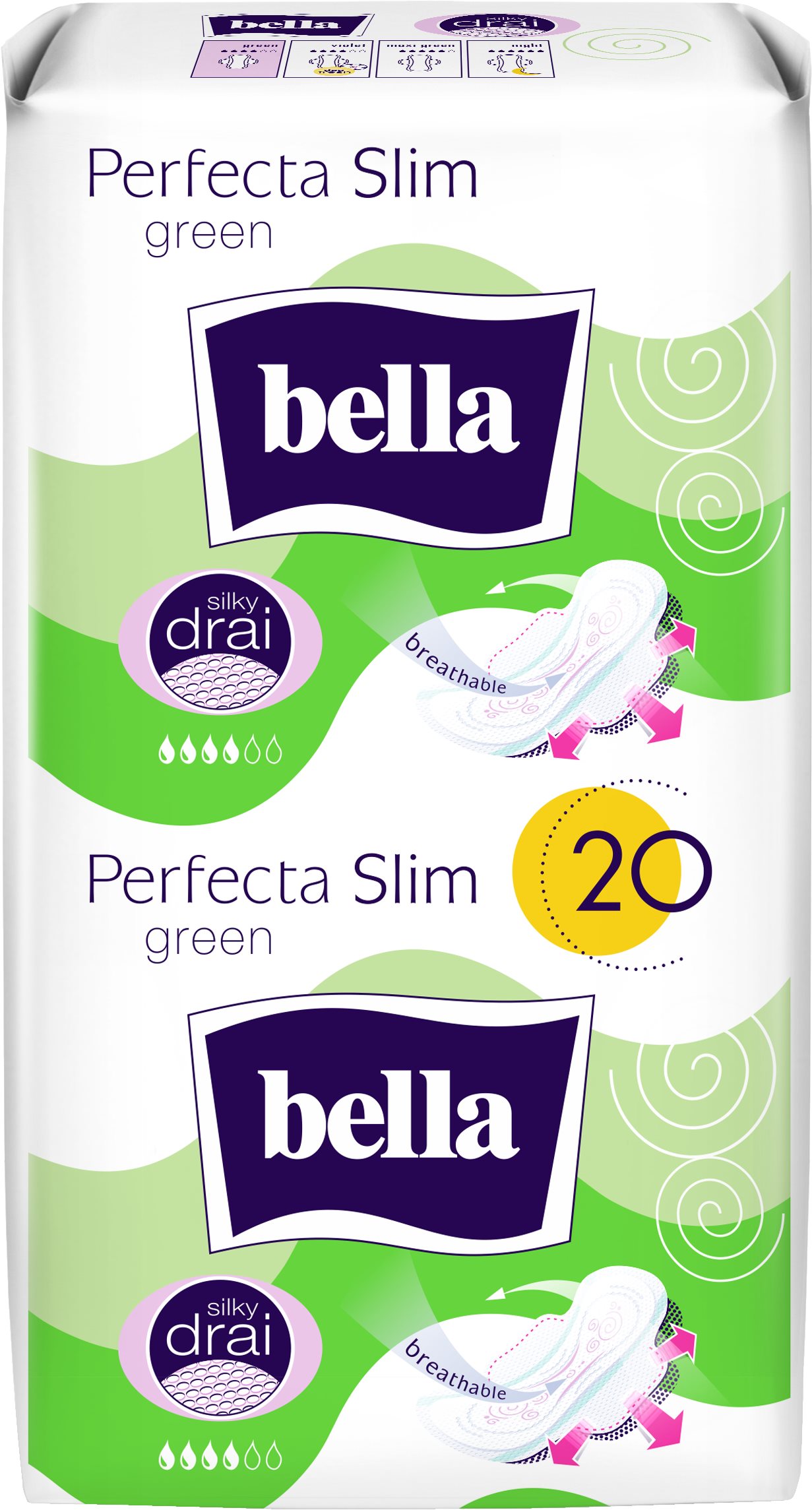 BELLA Perfecta Slim Green 20 ks
