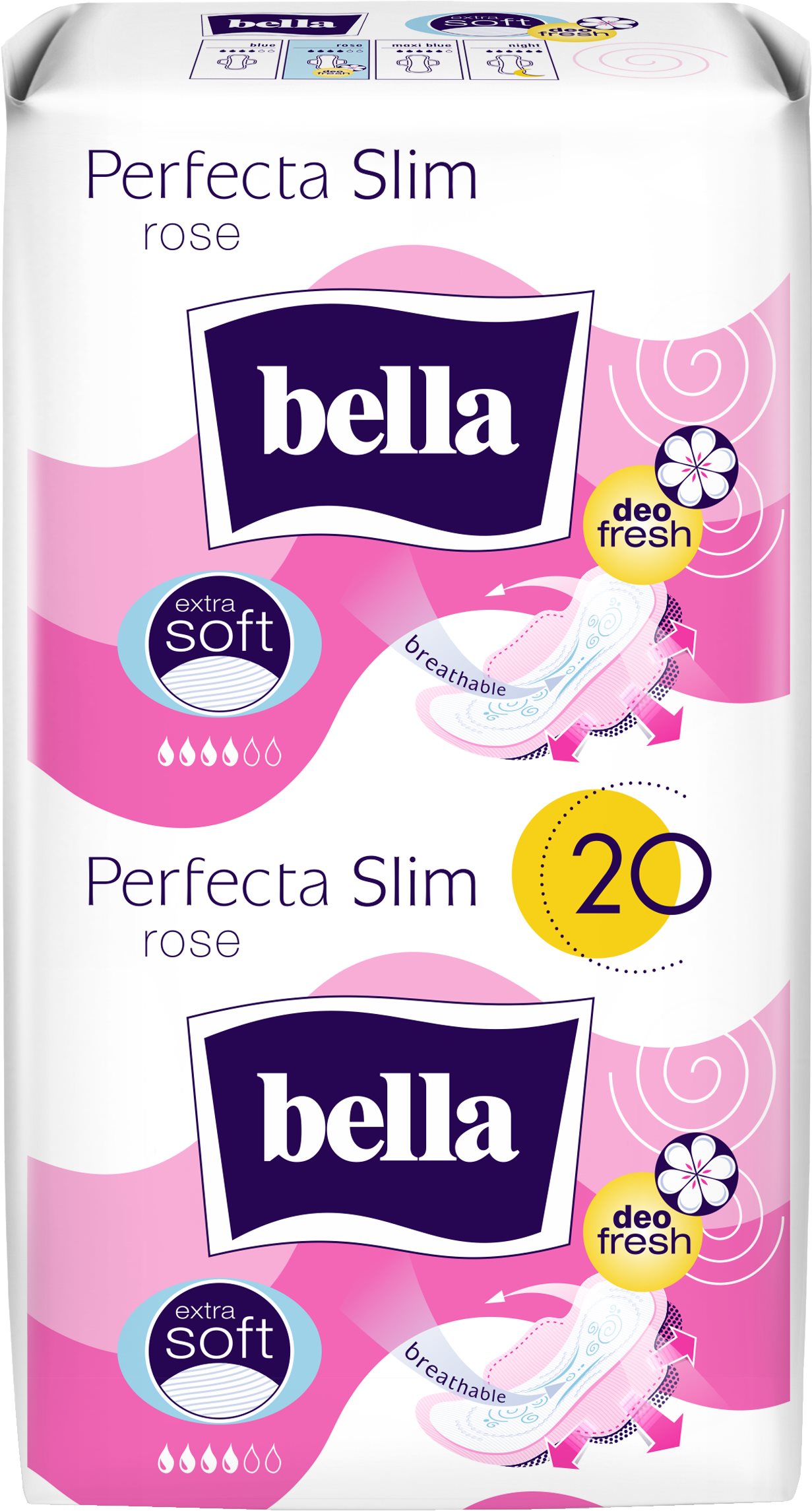 BELLA Perfecta Slim Rose 20 ks