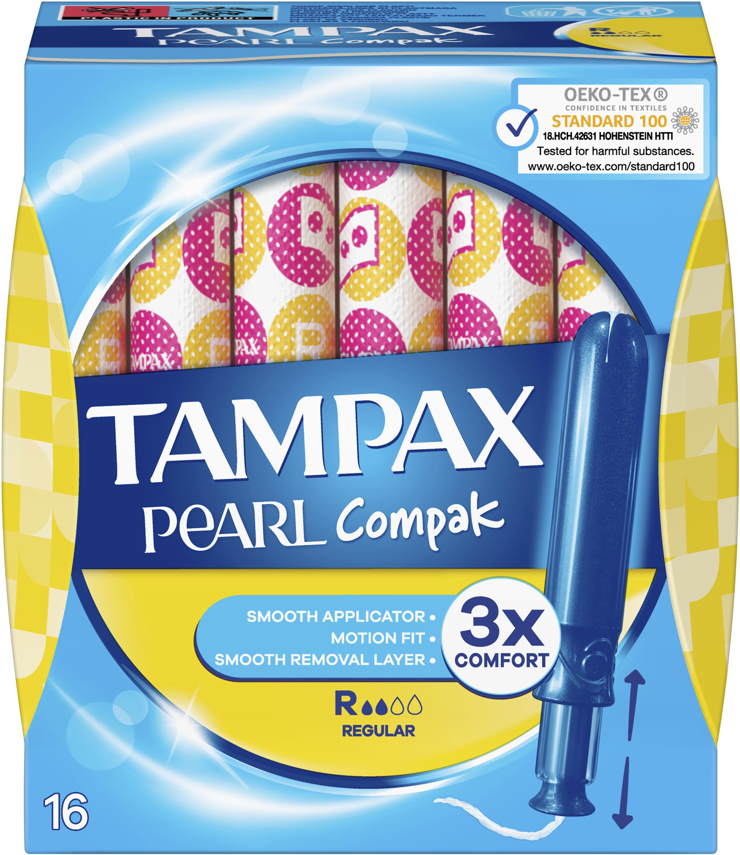 TAMPAX Compak Pearl Regular s aplikátorem 16 ks