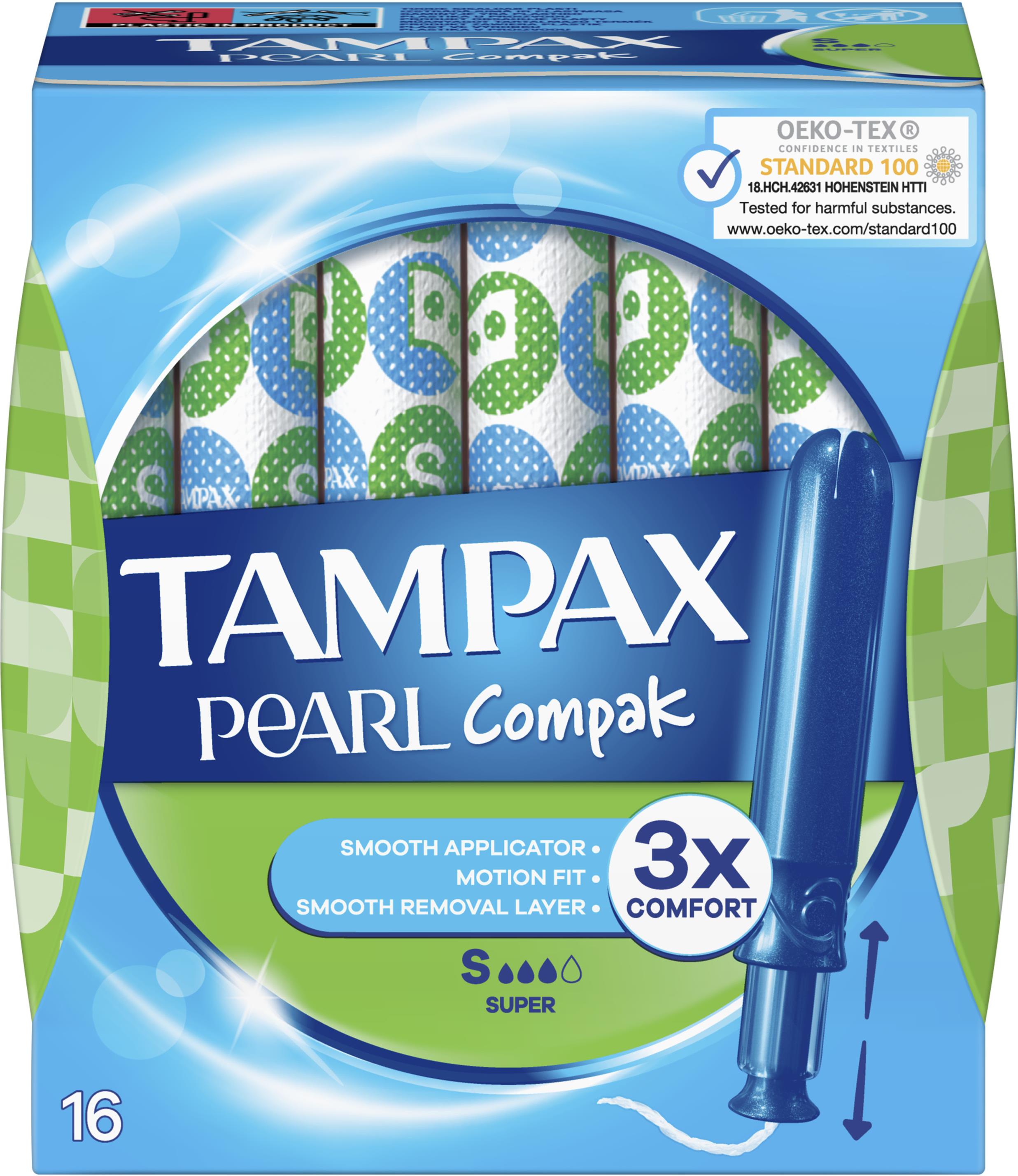 TAMPAX Compak Pearl Super s aplikátorem 16 ks