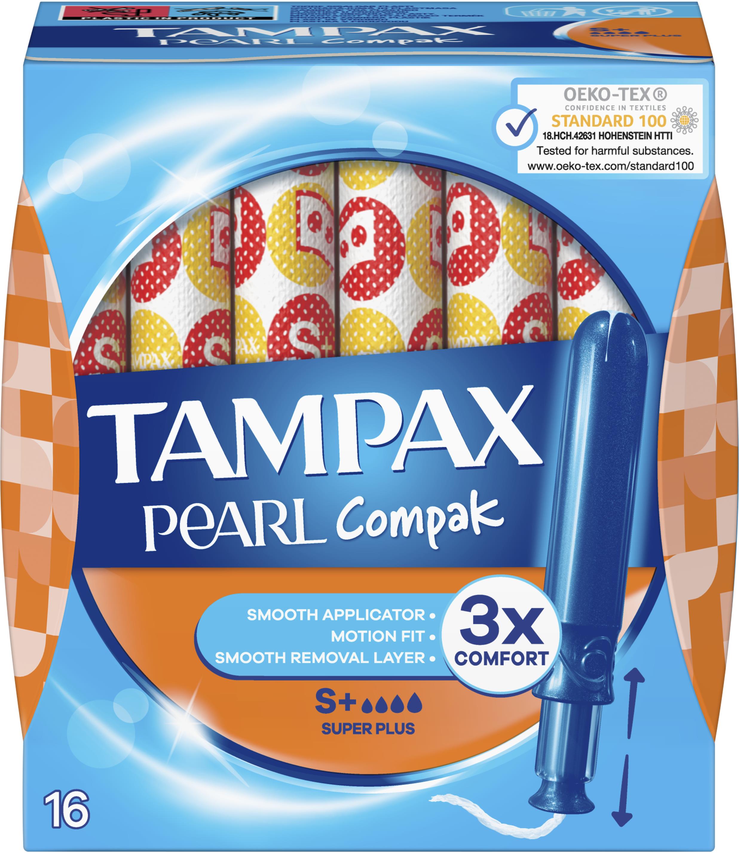 TAMPAX Compak Pearl Super Plus s aplikátorem 16 ks