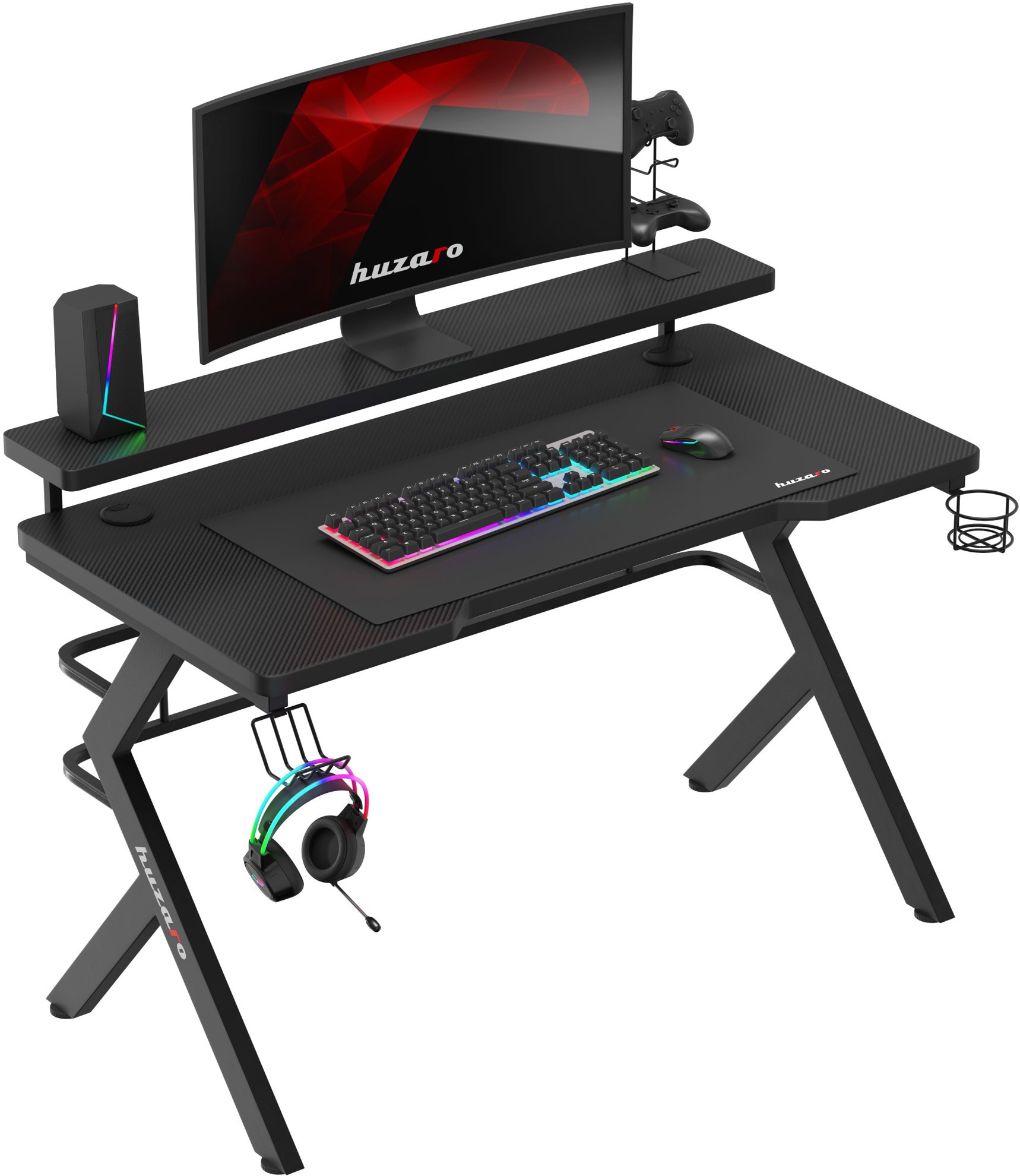 Herní stůl Huzaro Hero 5.0 černý 120 × 60 cm