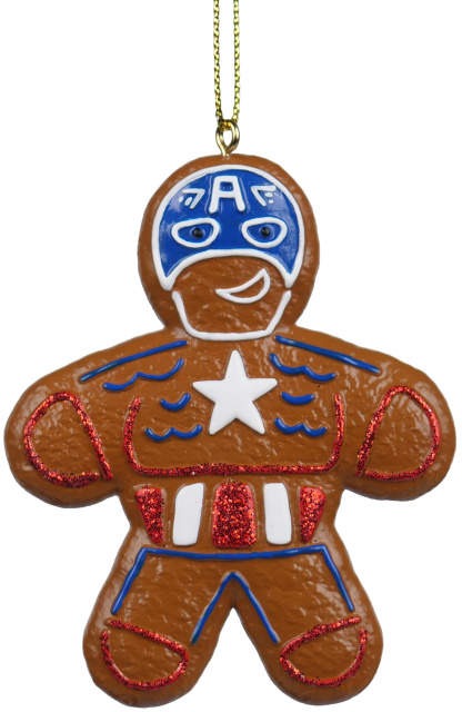 CHRISTMAS INSPIRATION Vánoční ozdoby - Marvel, perníček Captain Amerika