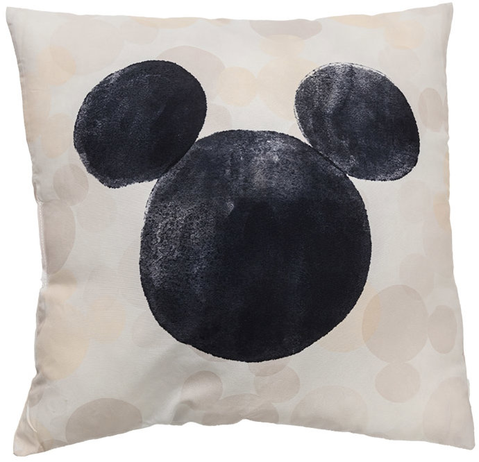 TEXTILOMANIE Dekorační polštářek Mickey Mouse 40 × 40 cm, krémový