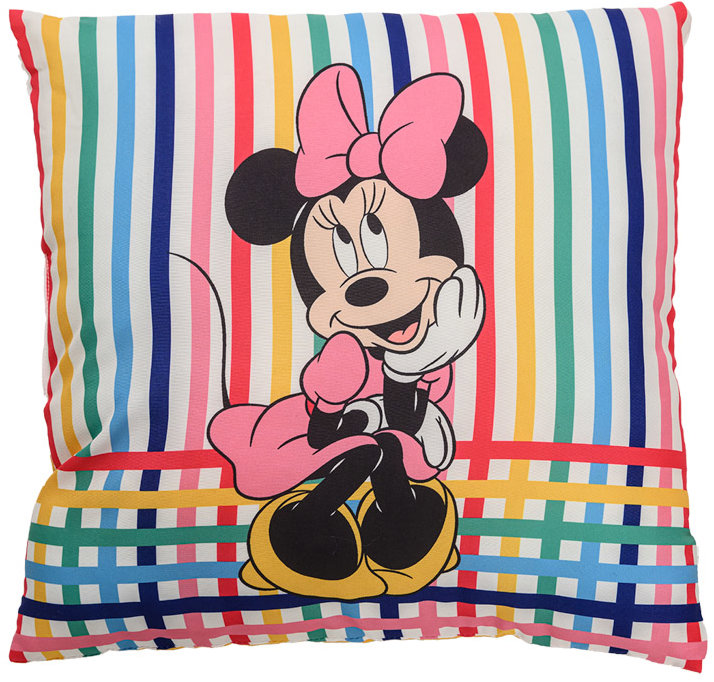 TEXTILOMANIE Dekorační polštářek Mickey Mouse 40 × 40 cm, pruhy