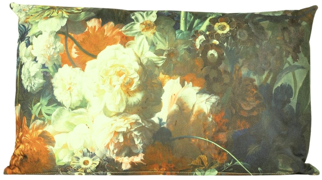 TEXTILOMANIE Venkovní polštář s květy Annas 30 × 50 cm, barevný